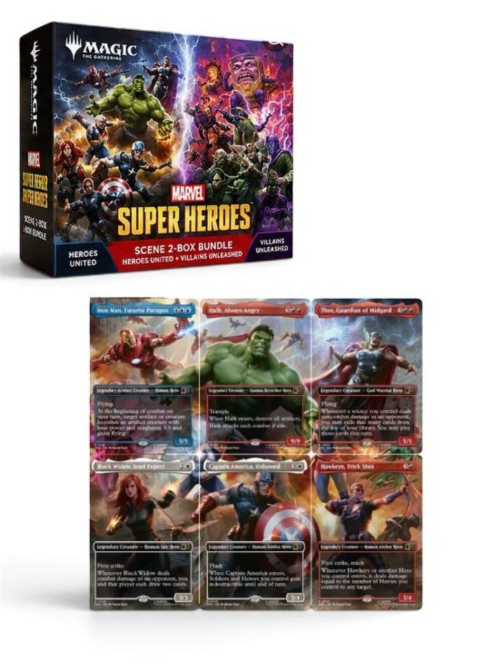NEW - Marvel Superheroes (HEROS UNITED) Scene Cards 6 pieces - SEALED